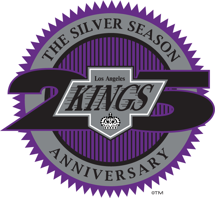 Los Angeles Kings 1991 92 Anniversary Logo iron on paper